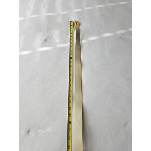 Vtg 1973 Mimi Di N Ivory Cream Leather Gold Buckle Love Birds Sparrows Belt - Picture 9 of 12